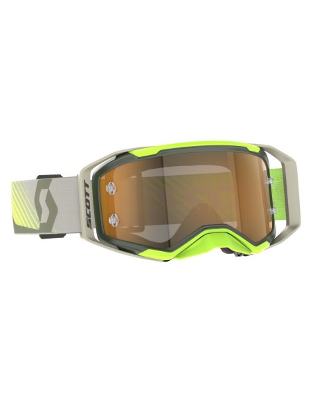 Gafa Scott Prospect 2.0 Amp Chrome Kaki Green/Neon Yellow Lente Gold Chr Works