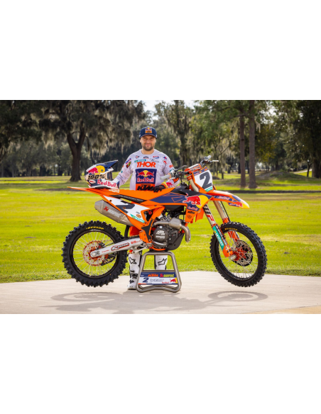 Moto miniatura NewRay KTM 450 SX-F Factory Racing Red Bull #2 Cooper Webb (escala 1:10)