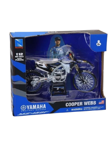 Moto miniatura NewRay Yamaha YZ 450F #2 Cooper Webb (escala 1:12)