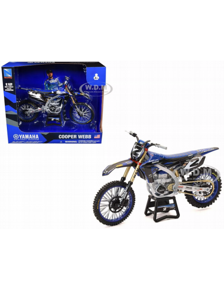 Moto miniatura NewRay Yamaha YZ 450F #2 Cooper Webb (escala 1:12)
