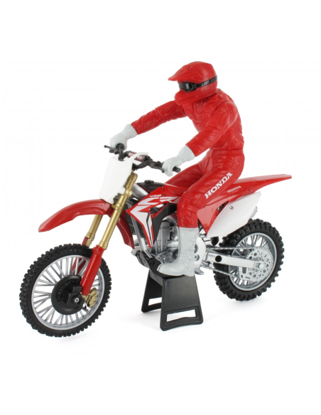 Moto miniatura NewRay Honda CRF 450R con Piloto (escala 1:12)