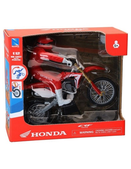 Moto miniatura NewRay Honda CRF 450R con Piloto (escala 1:12)