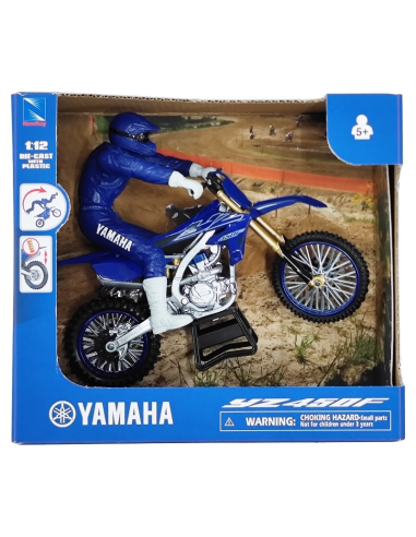 Moto miniatura NewRay Yamaha YZ 450F con Piloto...