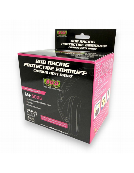 Cascos de protección Anti Ruido (EPI) Bud Racing Negros EM-5005