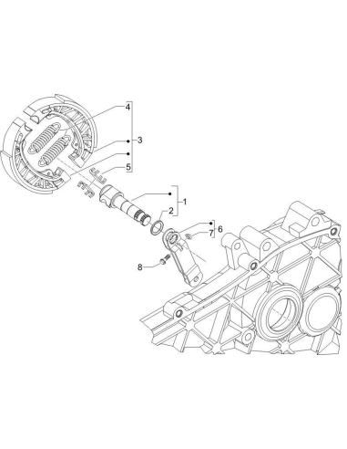 Par Zapatas de Freno Piaggio Liberty 125
