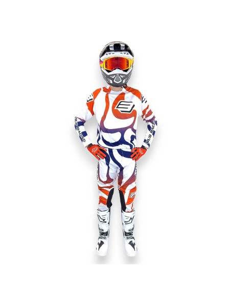 Pantalón Bud Logo "B" SX FIT Lava Blanco/Azul Marino/Naranja
