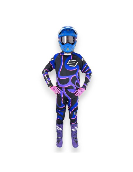 Pantalón Bud Logo "B" SX FIT Lava Negro/Azul/Purpura/Rosa Fluor