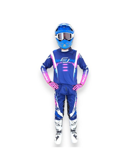 Pantalón Bud Logo "B" GP Champion's Azul Marino/Azul Claro/Rosa Fluor