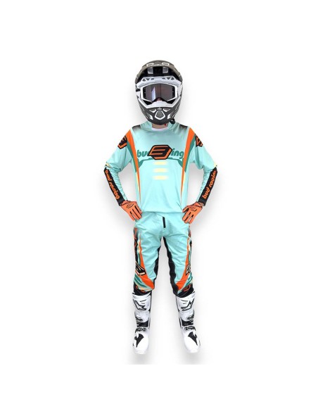 Pantalón Bud Logo "B" GP Champion's Azul Pastel/Melocotón