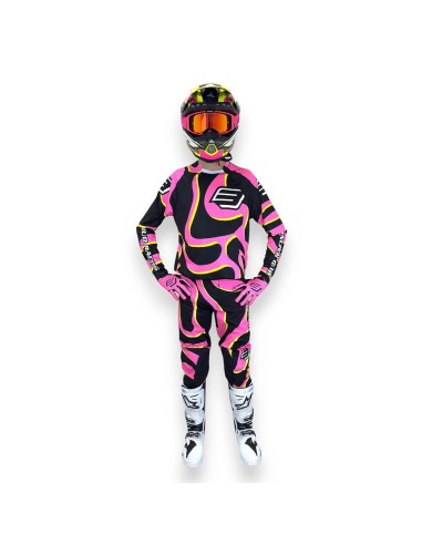 Camiseta Bud Lava Negro/Rosa Fluor/Amarillo Fluor