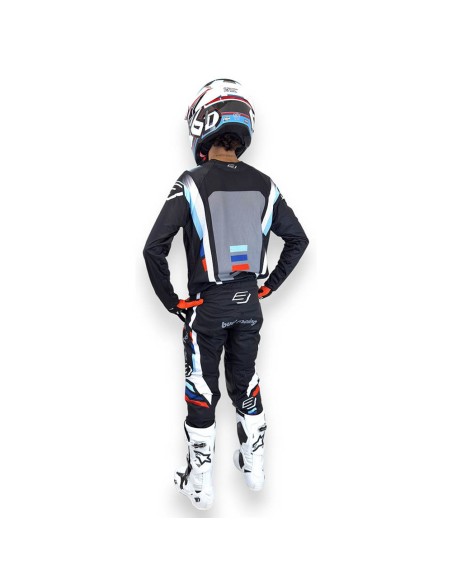 Pantalón Bud Logo "B" GP Champion's Negro/Azul/Rojo