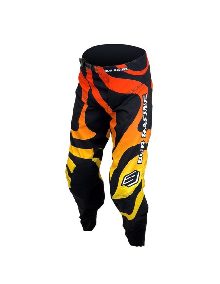 Pantalón Bud Logo "B" SX FIT Lava Negro/Naranja/Amarillo