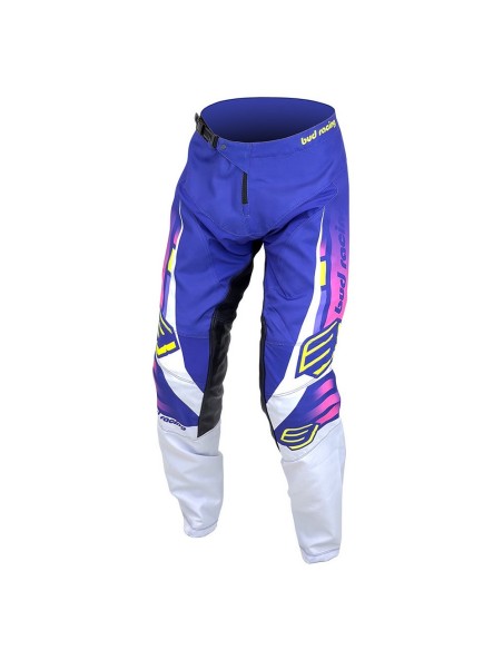 Pantalón Infantil Bud Logo "B" GP Champion's Purpura/Blanco/Rosa Fluor/Amarillo Fluor