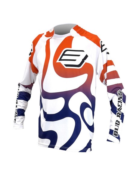 Camiseta Bud Lava Blanco/Azul Marino/Naranja
