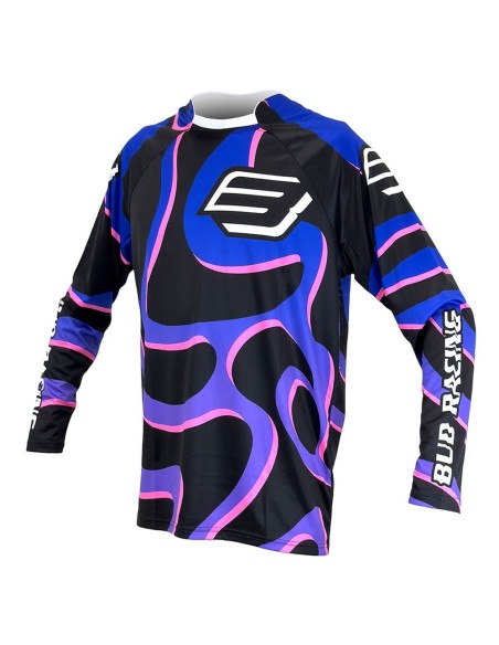 Camiseta Bud Lava Negro/Azul/Purpura/Rosa Fluor