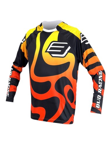 Camiseta Infantil Bud Lava Negro/Naranja/Amarillo
