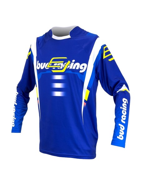 Camiseta Bud Champion's Azul/Blanco/Amarillo Fluor