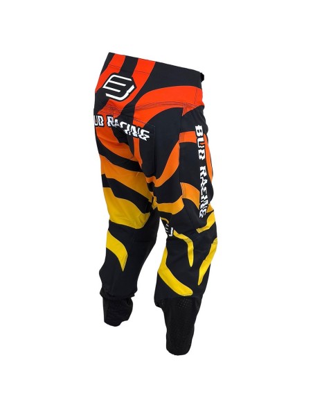 Pantalón Bud Logo "B" SX FIT Lava Negro/Naranja/Amarillo