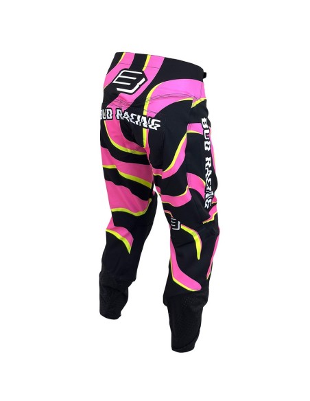 Pantalón Bud Logo "B" SX FIT Lava Negro/Rosa Fluor/Amarillo Fluor