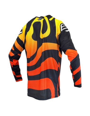 Camiseta Infantil Bud Lava Negro/Naranja/Amarillo