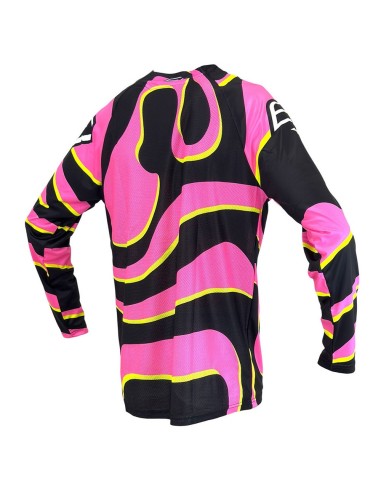 Camiseta Bud Lava Negro/Rosa Fluor/Amarillo Fluor