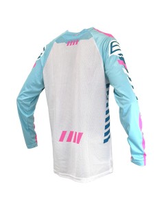 Camiseta Bud Paddock Turquesa/Rosa Fluor/Blanco 2