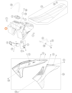 Depósito de Gasolina Original KTM SX 65 2024- + GasGas MC...