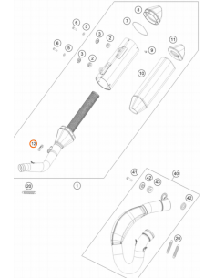 Espaciado de Escape Original KTM/Husqvarna/GasGas