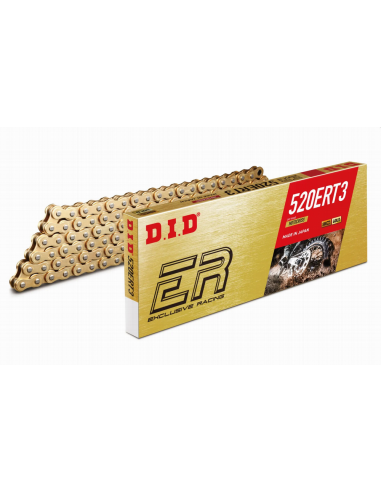Cadena 520 DID ERT3 118 pasos Reforzada color Oro