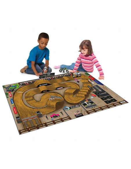 Alfombra infantíl de juego Bud Racing 100 x 150 cm Circuito MX