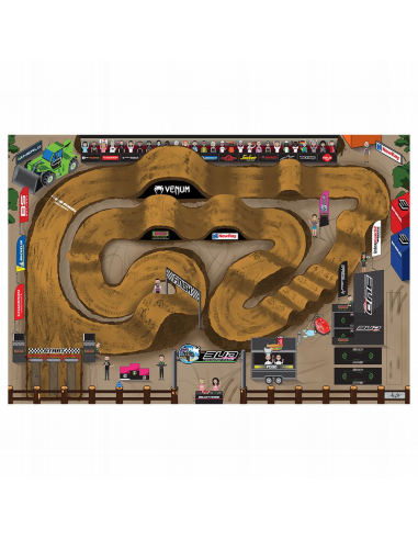 Alfombra infantíl de juego Bud Racing 100 x 150...