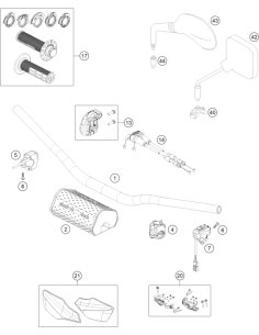 Cubremanos Naranja (Kit 2 ud. - Solo plastico) Original KTM