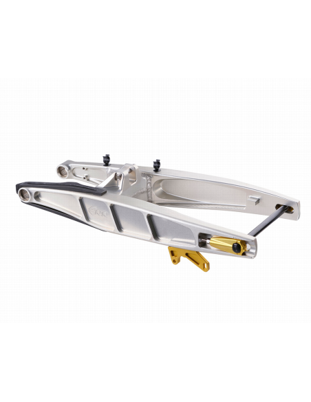 Basculante Aluminio Anodizado Plata RR EVO-3 L Platinum Edition + 3cm KTM SX 65 2016- + Husqvarna TC 65 2017- + GasGas MC 65 202