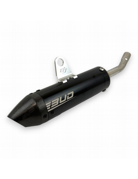 Silencioso de Aluminio/Carbono BUD Rafale KTM SX 250 2023- + Husqvarna TC 250 2023- + GasGas MC 250 2024- Negro